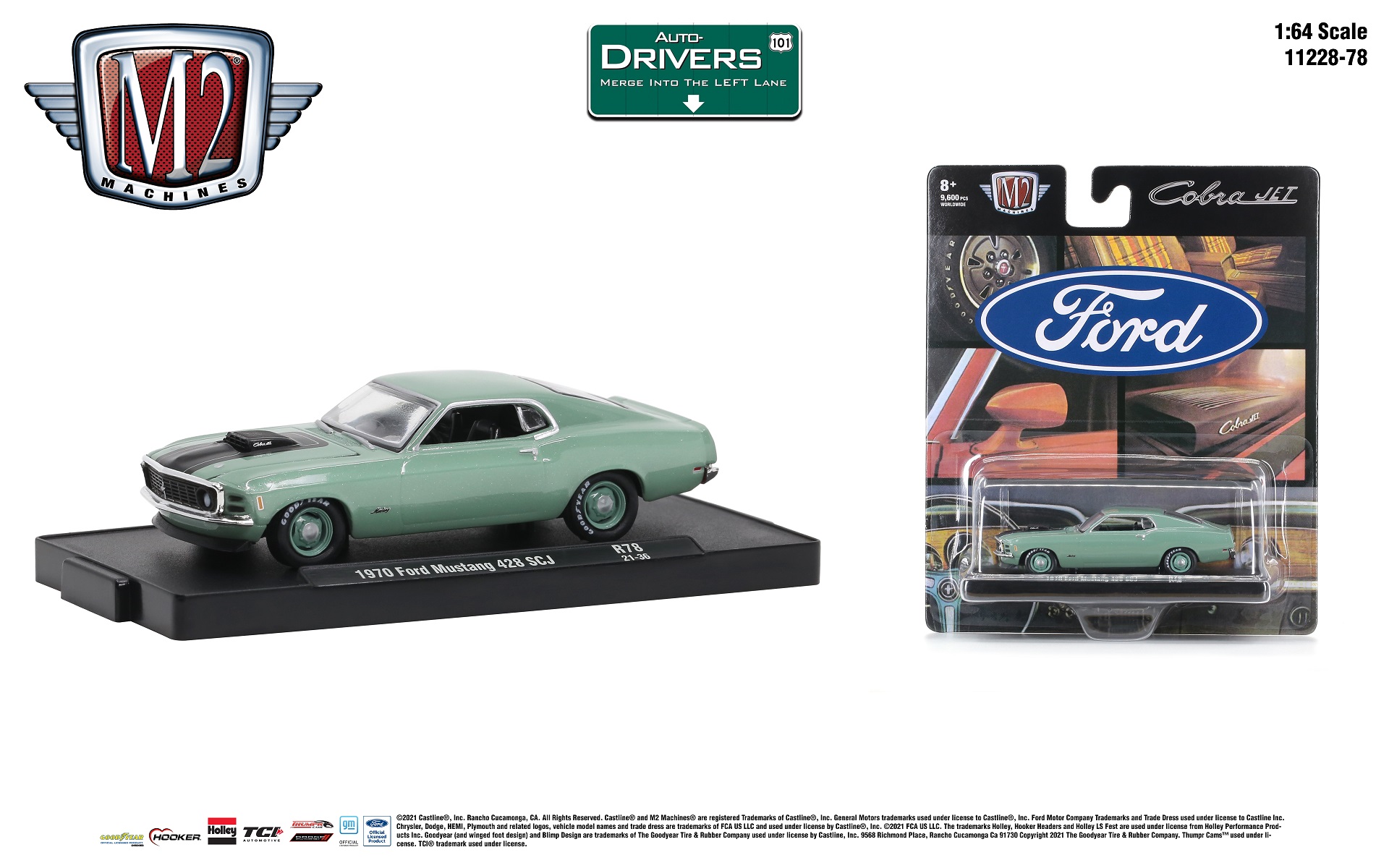 M2マシーン ウォルマート限定　1970 フォード・マスタング 428 SCJ M2マシーン ウォルマート限定 1970 フォード・マスタング 428